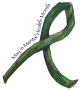 Mental Health Awareness green ribbon
