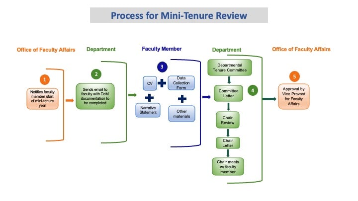 Diagram showing the mini-tenure process