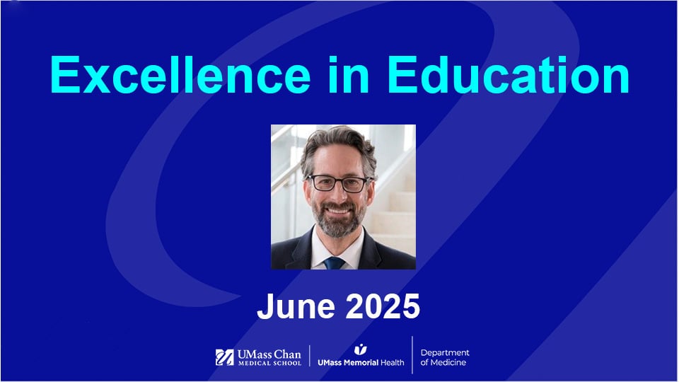  Excellence in Education, June 2025, image of Allan Walkey, MD, MSc