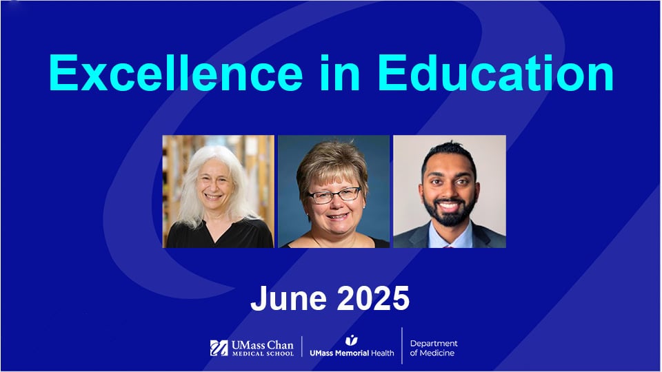  Excellence in Education, June 2024, Left to right: Drs. Ann Rothstein, Elizabeth Murphy, and Tenes Paul