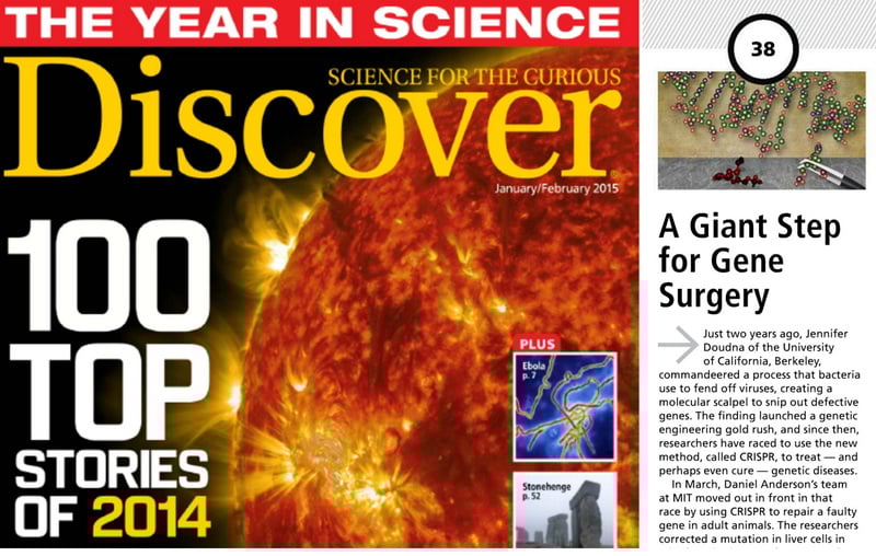 Discover magazine front page