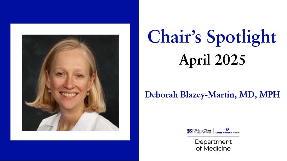 Chair's Spotlight, April 2025, Deborah Blazey-Martin, MD, MPH