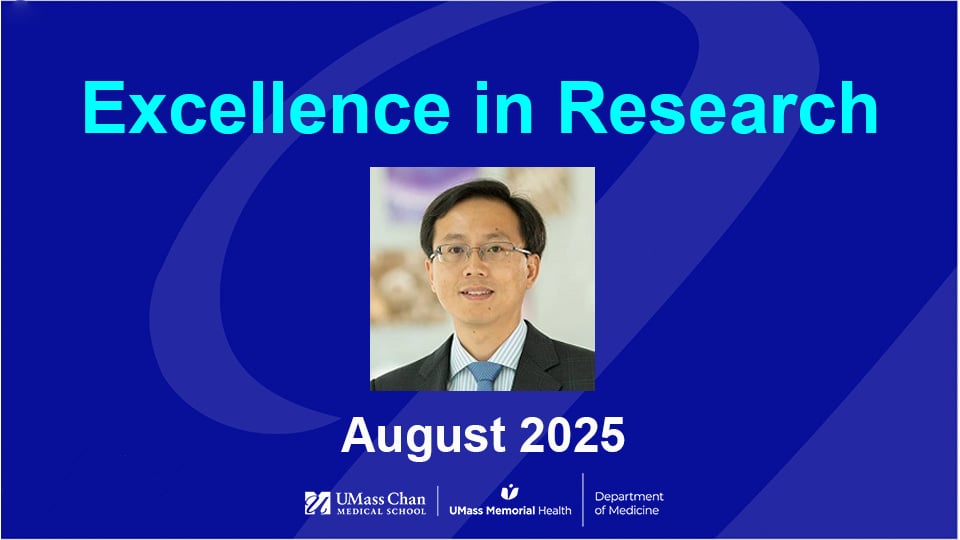  Excellence in Research, August 2025, image of Honghuang Lin, PhD