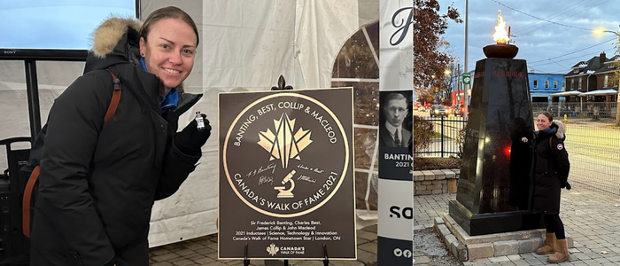 Julie Kozlowski at the Banting House Museum in Toronto