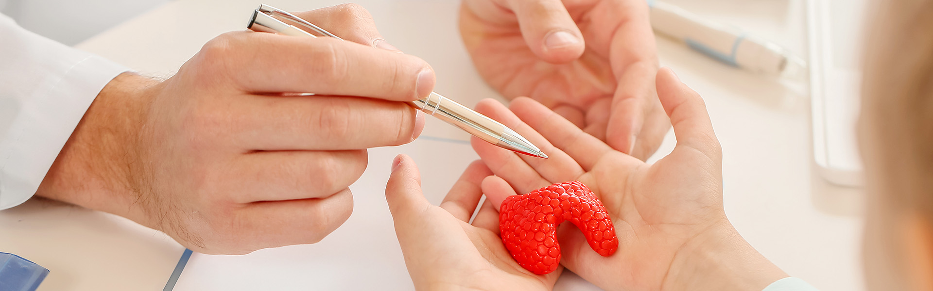 Doctor helping patient