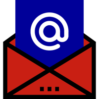 letter with at symbol coming out of envelope