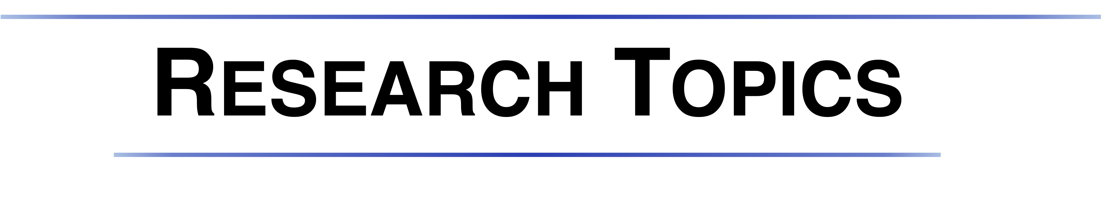Banner text of "research topics"