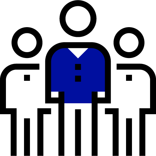 3 bubble people icon