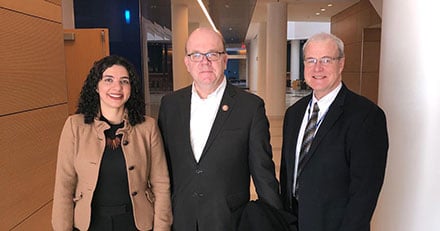 Congressman Jim McGovern the leader of the bipartisan task force ‘Food is your Medicine’ visited the lab to learn more about the nutrition research happening in our lab!