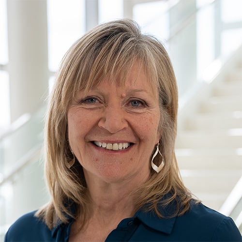 White woman with blonde hair