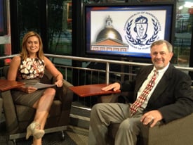 Paul Jeffrey, PharmD, talks with Fox-TV 25&rsquo;s Sorboni Banerjee.